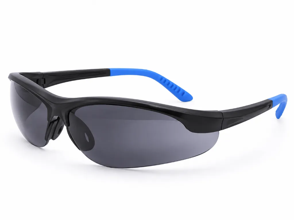 Gafas deportivas de seguridnegras y azules .webp
