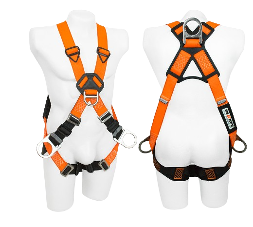 ARNÉS 4 ARGOLLAS CON HERRAJE EN ACERO INOXIDABLE (IN 8004-SE)