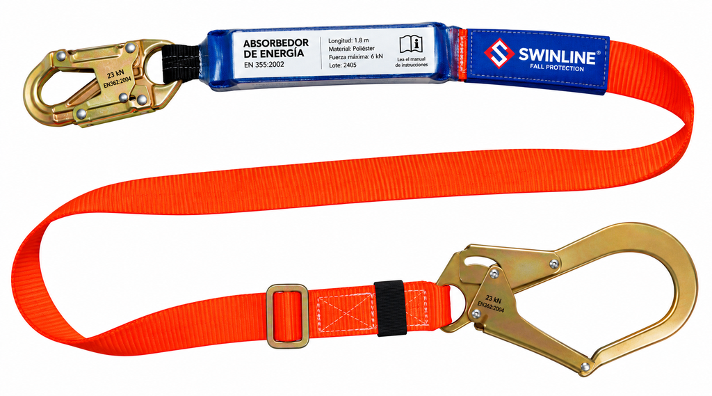 ESLINGA SENCILLA CON ABSORBEDOR REGULABLE CON GANCHO MIXTO  SL 21R1