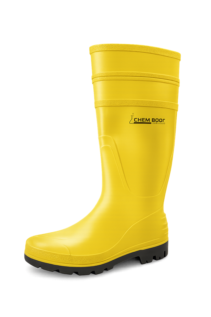 BOTA PVC AMARILLA CHEMBOOT  CON PUNTA 