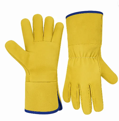 GUANTES VAQUETA TIPO INGENIERO SENCILLOS LARGOS DE 13"