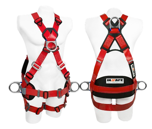 [IN-8004-1P] ARNÉS 4 ARGOLLAS EN POLIURETANO Y SOPORTE LUMBAR ( IN-80041P)