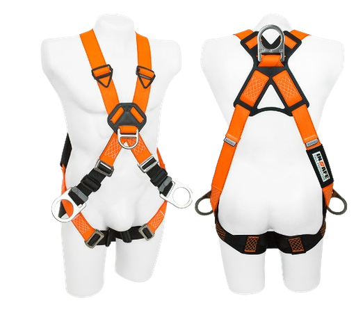 [IN 8004-SE] ARNÉS 4 ARGOLLAS CON HERRAJE EN ACERO INOXIDABLE (IN 8004-SE)