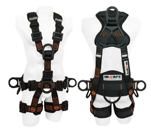 [IN 8007-1D*] ARNÉS 5 ARGOLLAS PARA RESCATE DIELÉCTRICO CON SOPORTE LUMBAR (IN 8007-1D*)