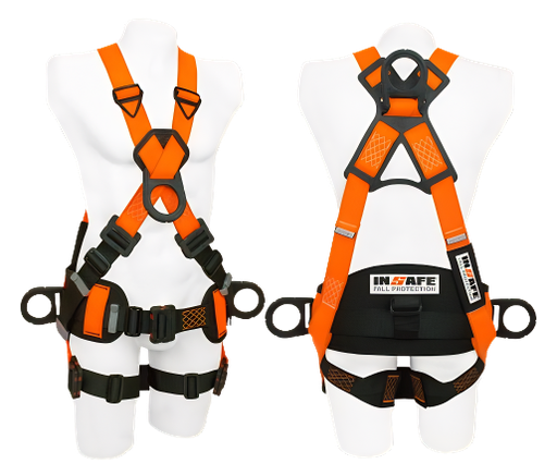 [IN 8009-1M] ARNÉS 4 ARGOLLAS DIELÉCTRICO CON SOPORTE LUMBAR (IN 8009-1M)